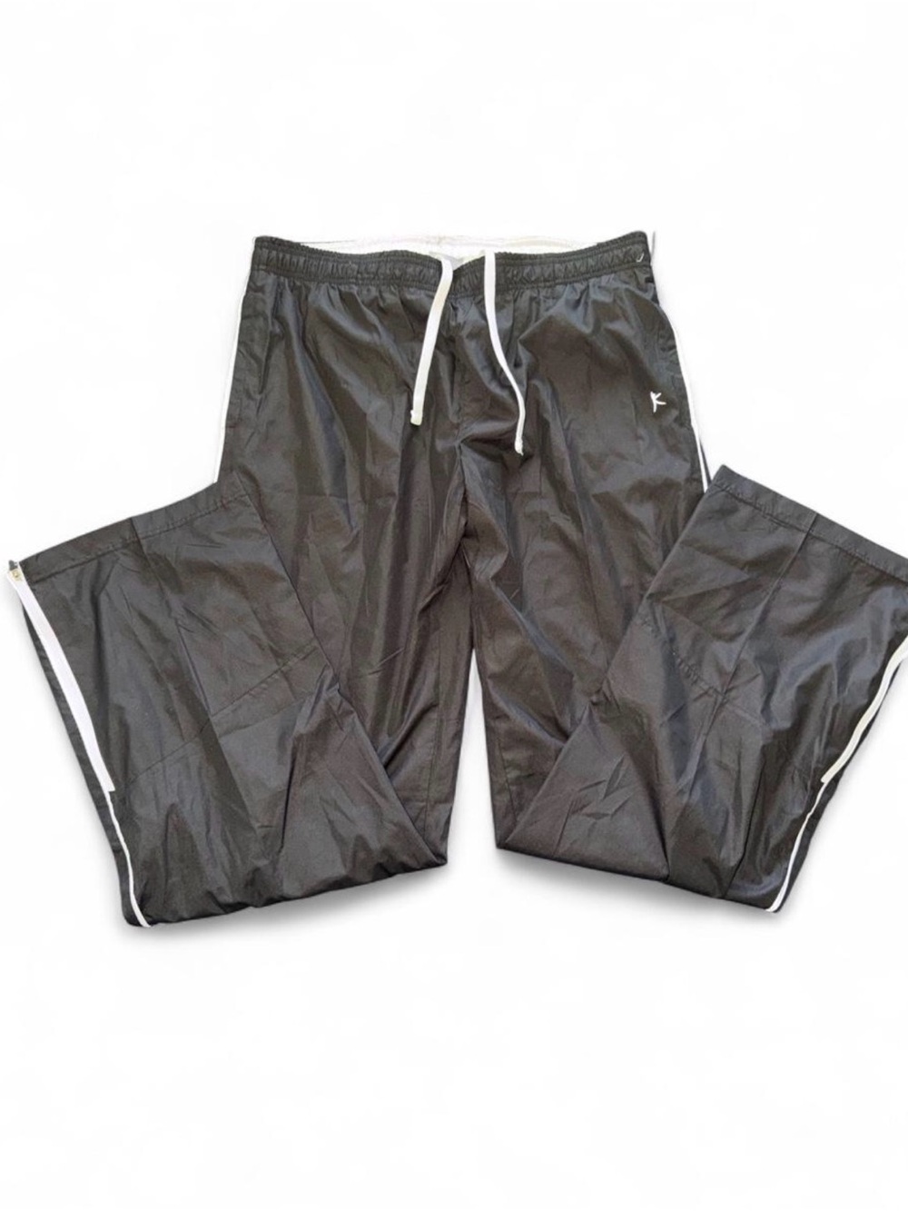 Danskin Black Joggers with White Drawstring and Side Stripe